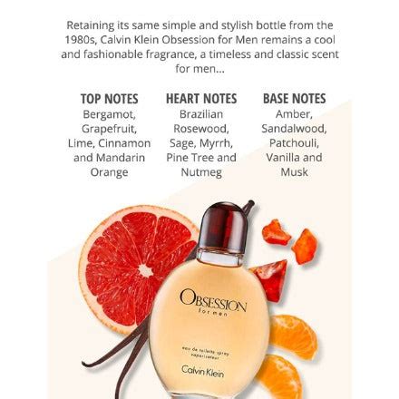 obsession perfume notes